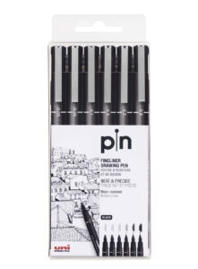 IUni pin fineliner 6 stks pakke