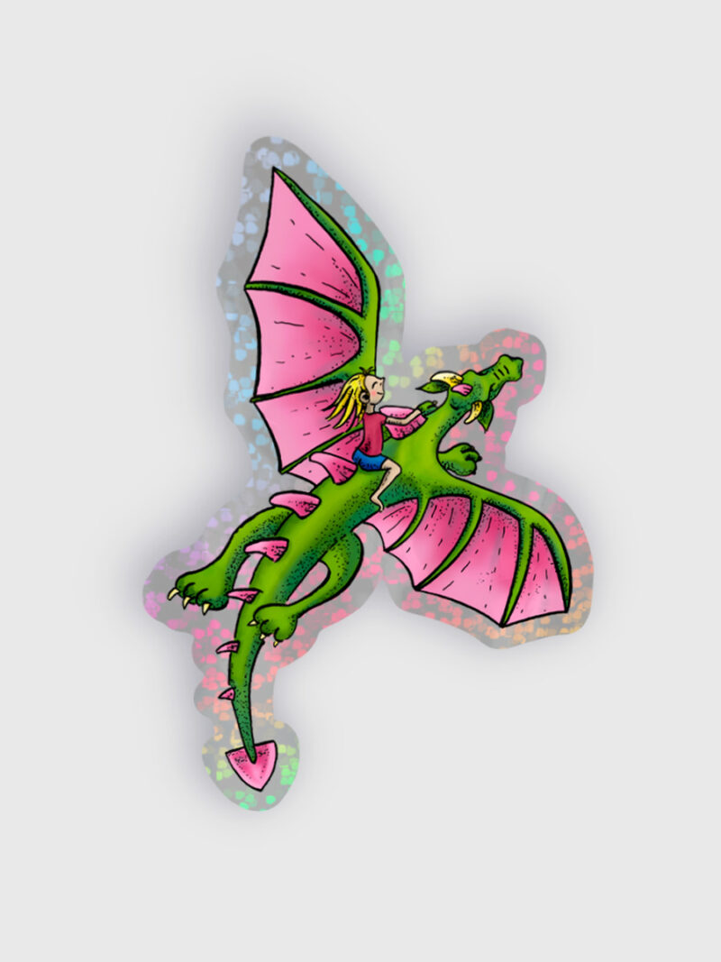 Klistermærke | Sia på drage